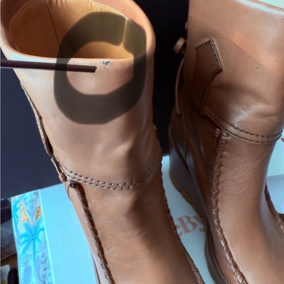 See By Chloe Tan Leather Wedge Boots - Picture 15 of 15